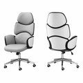 Daphnes Dinnette High Back Leather-Look Executive Office Chair Grey DA3070848